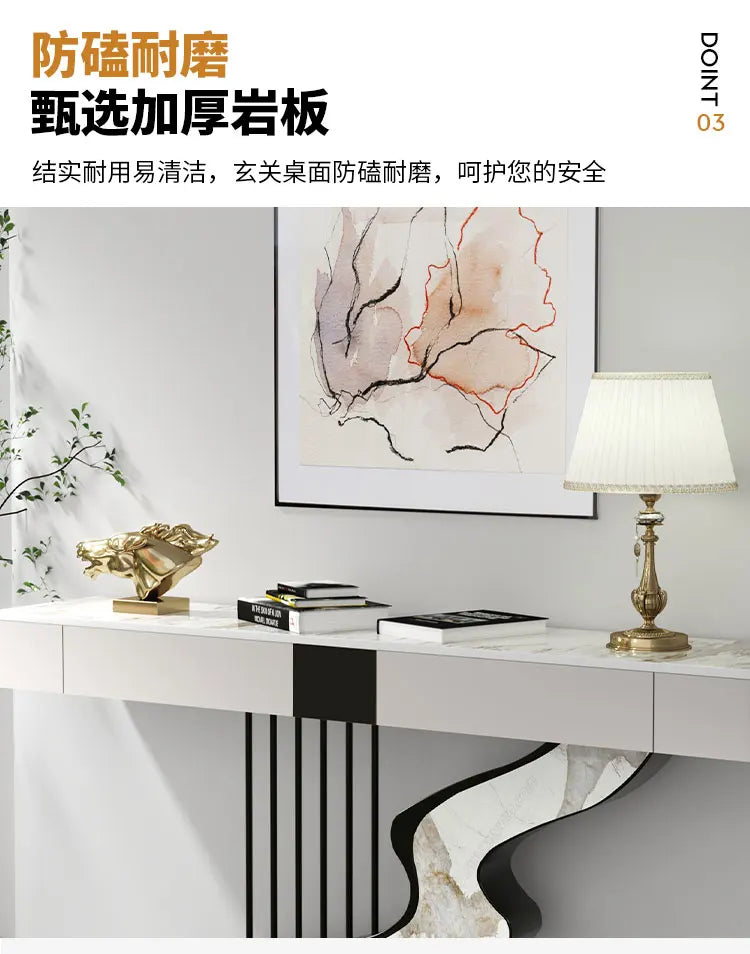 Midcentry Metal Console Table Modern Nordic Entrance Hallway Console Table Luxury Lobby Wohnzimmer Tisch Living Room Furniture
