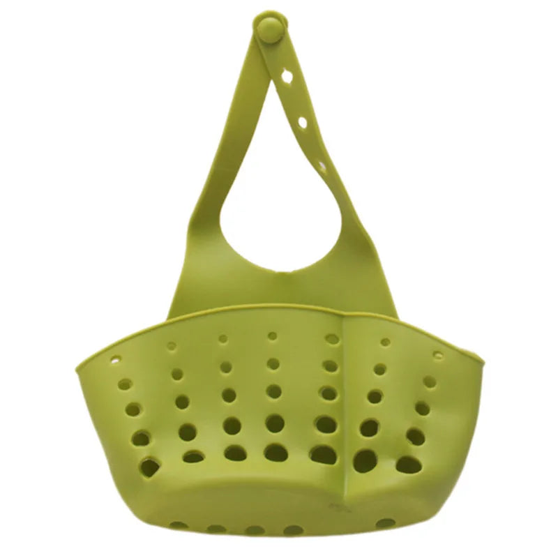 Sink Shelf Soap Sponge Holder Clip Dish Drainer Drying Rack Silicone Storage Basket Bag Bathroom Holder Kitchen Accessories Tool