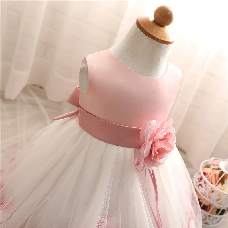 Baby Girl Dress Party Dresses for Girls 1 Year Birthday Princess Wedding Dress Lace Christening Gown Baby White Baptism Clothing