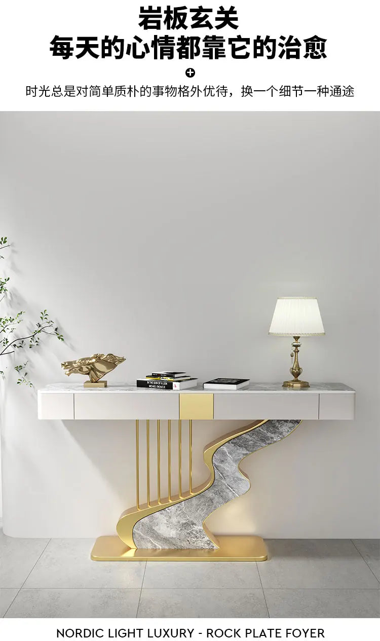 Midcentry Metal Console Table Modern Nordic Entrance Hallway Console Table Luxury Lobby Wohnzimmer Tisch Living Room Furniture