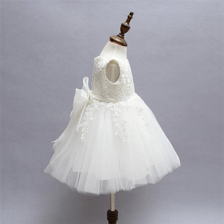 Baby Girl Dress Party Dresses for Girls 1 Year Birthday Princess Wedding Dress Lace Christening Gown Baby White Baptism Clothing
