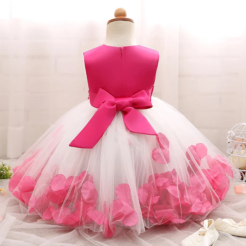 Baby Girl Dress Party Dresses for Girls 1 Year Birthday Princess Wedding Dress Lace Christening Gown Baby White Baptism Clothing