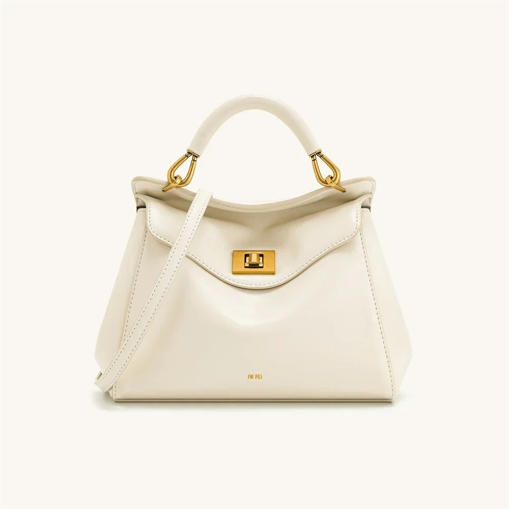 JW PEI Handbag Women's 2025 New Lucia Lock Shoulder Crossbody Bag With High-end Feel, Light Luxury And Versatile Women's Bag