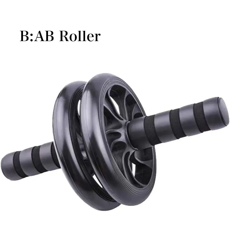 Abdominal Muscle Training Roller 5-in-1 AB Wheel Roller Kit Jump Rope Hand Gripper Home Gym Workout for Core Strength Exercis