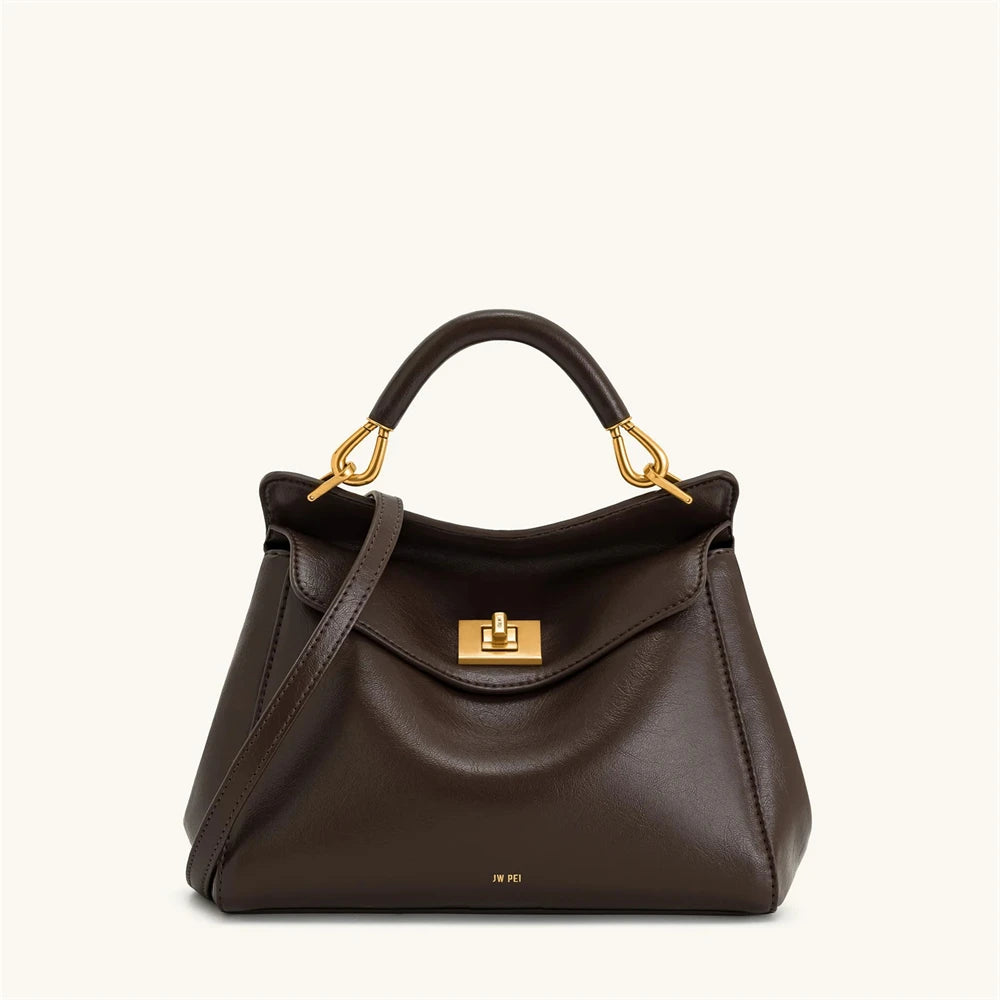JW PEI Handbag Women's 2025 New Lucia Lock Shoulder Crossbody Bag With High-end Feel, Light Luxury And Versatile Women's Bag