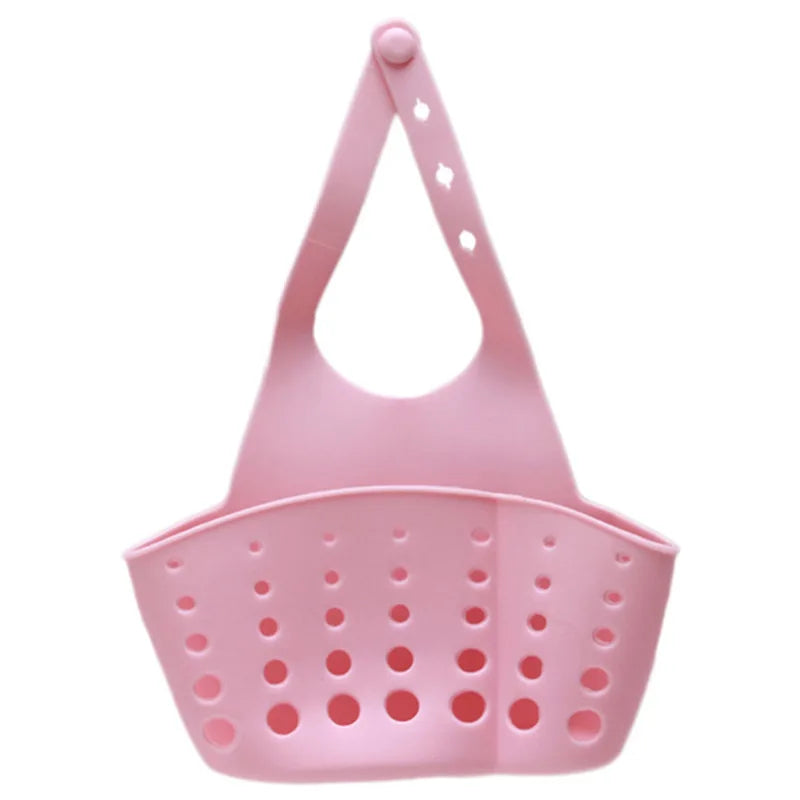 Sink Shelf Soap Sponge Holder Clip Dish Drainer Drying Rack Silicone Storage Basket Bag Bathroom Holder Kitchen Accessories Tool