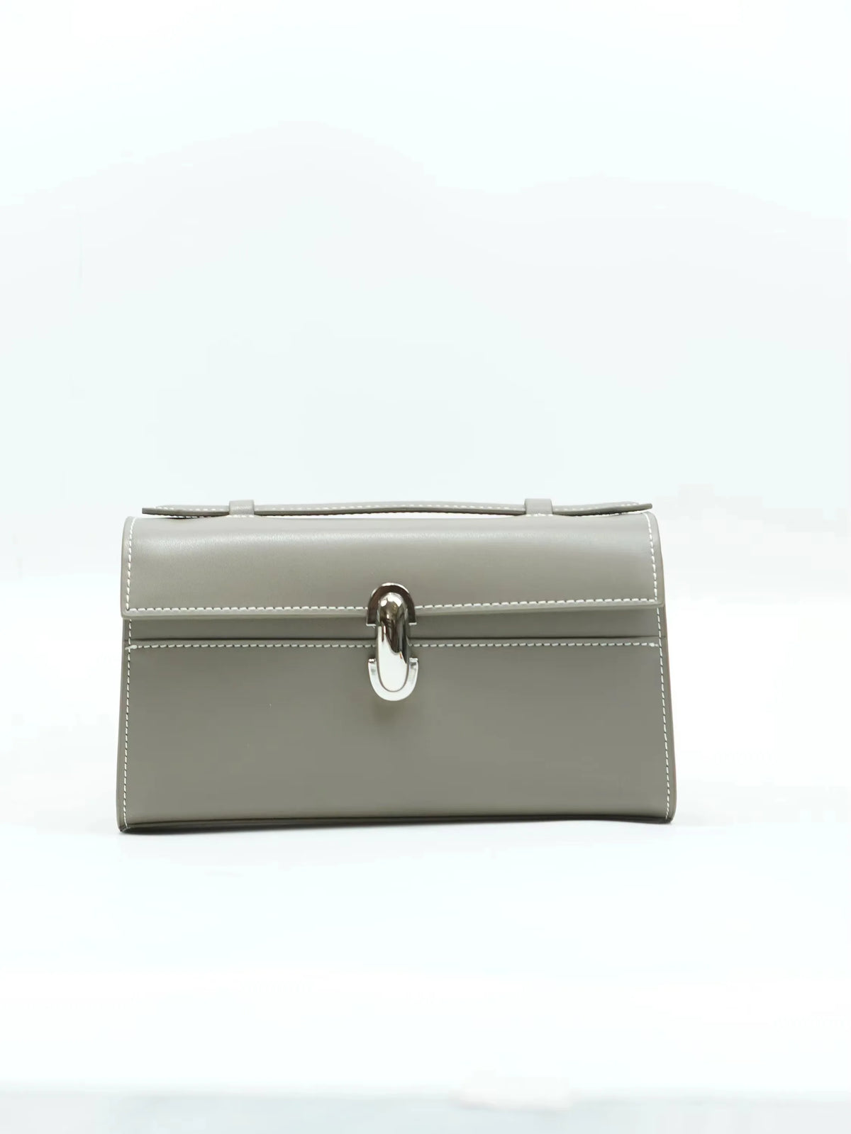 SAVETTE Brand The Symmetry 19 Genuine Leather Handbag Solid Color Simple Handbag Small Square Row Bag Women's Suede