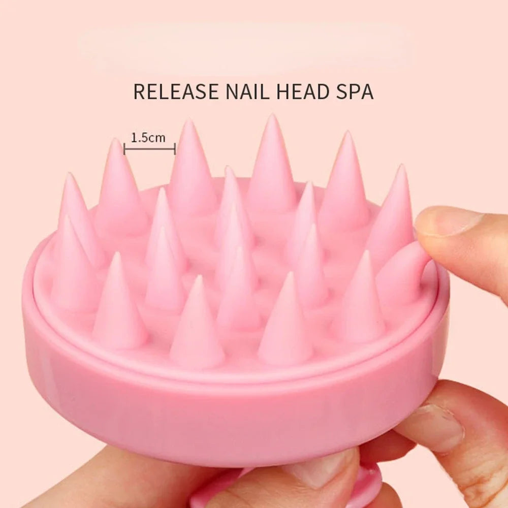 Silicone Shampoo Brush Head Scalp Massage Comb Hair Washing Comb Hair Massager Brush Bath Shower Brush Salon Hairdressing Tools