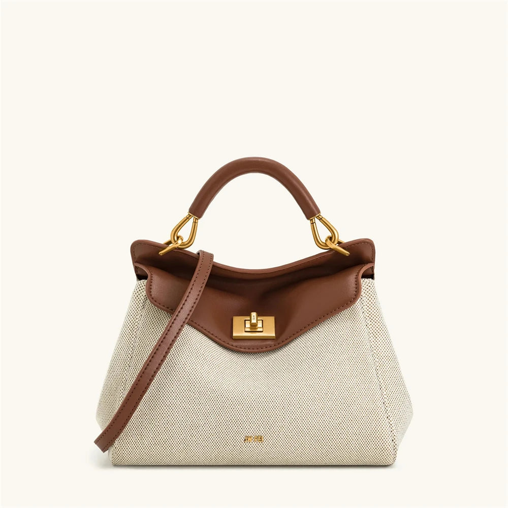JW PEI Handbag Women's 2025 New Lucia Lock Shoulder Crossbody Bag With High-end Feel, Light Luxury And Versatile Women's Bag