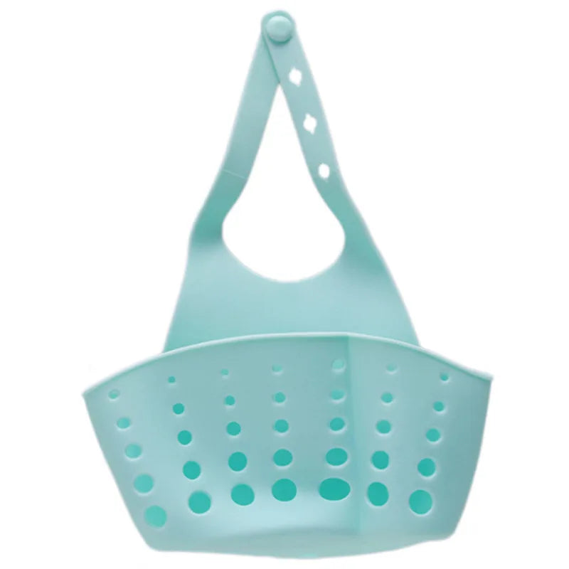 Sink Shelf Soap Sponge Holder Clip Dish Drainer Drying Rack Silicone Storage Basket Bag Bathroom Holder Kitchen Accessories Tool