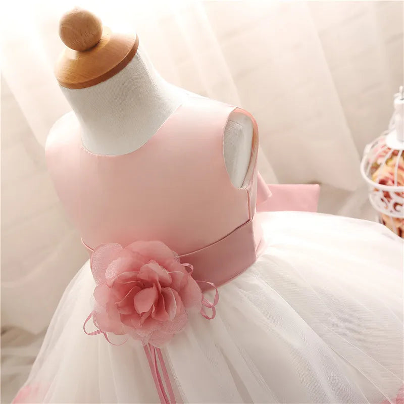 Baby Girl Dress Party Dresses for Girls 1 Year Birthday Princess Wedding Dress Lace Christening Gown Baby White Baptism Clothing